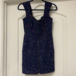 BCBGGeneration Mini Print Dress with Zipper Size XXS